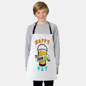 ハッピードリンク日国際的カエル4威厳があるビール エプロン (着用した状態)