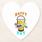 ハッピードリンク日国際的カエル4威厳があるビール ペーパーコースター (正面)