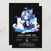 ハッピードリーミーパイレーツ誕生日 招待状 (正面/裏面)