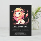 ハッピードリーミーライオン誕生日 招待状 (スタンド正面)