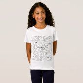 ハッピードルズカラー一緒に子供Tシャツ Tシャツ (正面フル)