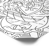 ハッピードルズ：かわいい花色のページ子供へ ポスター (角)