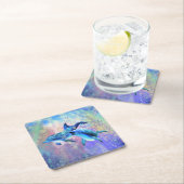 ハッピードルフィンカップル紙コースター スクエアペーパーコースター (インサイチュ)