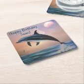 ハッピードルフィンコースター スクエアペーパーコースター (アングル)