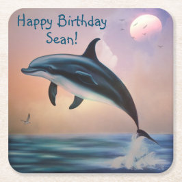 ハッピードルフィンコースター スクエアペーパーコースター