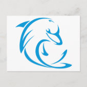 ハッピードルフィンスイングスケッチスタイル ポストカード (正面)