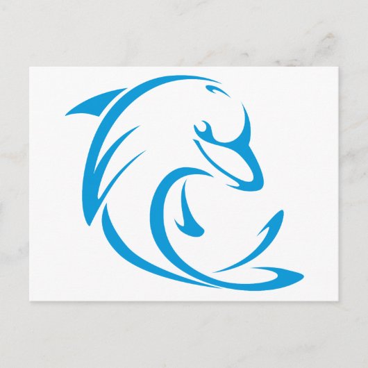 ハッピードルフィンスイングスケッチスタイル ポストカード (正面)