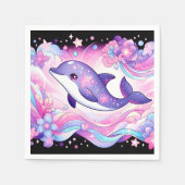 ハッピードルフィンベビーシャワー スタンダードカクテルナプキン (正面)