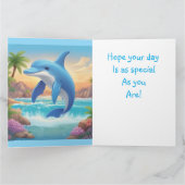 ハッピードルフィン誕生日 カード (内部)