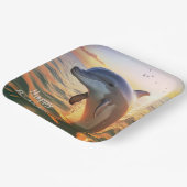 ハッピードルフィン誕生日 ペーパープレート (傾斜あり)