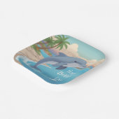 ハッピードルフィン誕生日 ペーパープレート (傾斜あり)