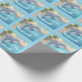 ハッピードルフィン誕生日 ラッピングペーパー (角)