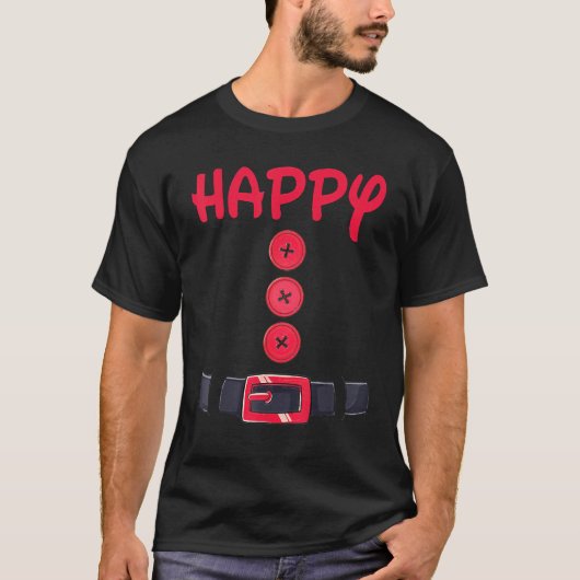 ハッピードワーフハロウィーンの衣装の色のマッチングhappy tシャツ (正面)
