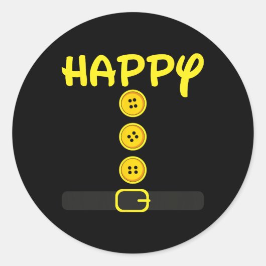 ハッピードワーフハロウィーン衣装カラーファミリーマチン ラウンドシール (正面)