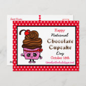ハッピーナショナルカップケーキの日 – 10月18日 ポストカード (正面/裏面)