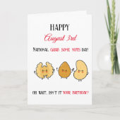 ハッピーナショナルグラブナッツデイ誕生日 威厳がある カード (正面)