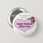 ハッピーナショナルシスターズの日 – 8月の第1日曜日 缶バッジ (正面&裏面)