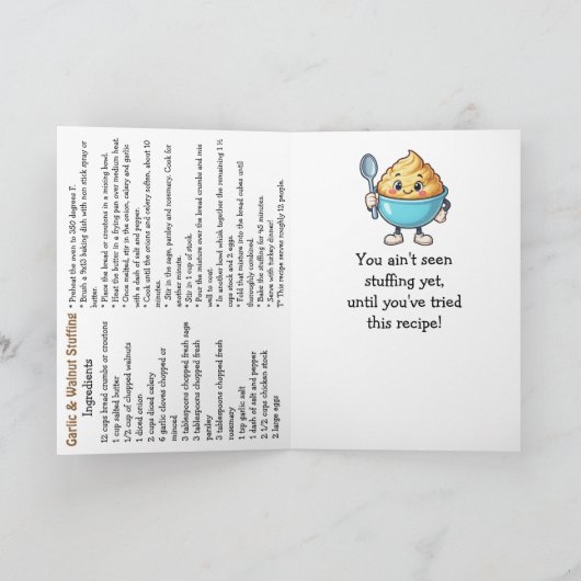 ハッピーナショナルスタッフィングデー | 11月21日 カード (内部)