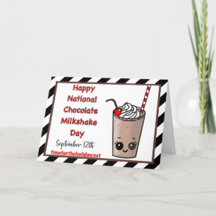 ハッピーナショナルチョコレートミルクシェイクの日（9月12日） カード