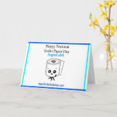 ハッピーナショナルトイレ紙威厳があるデー26日 カード (黄色い花)