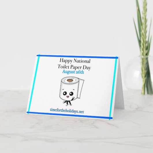 ハッピーナショナルトイレ紙威厳があるデー26日 カード (正面)