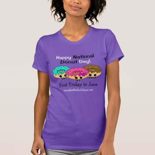 ハッピーナショナルドーナツの日 Tシャツ (正面)