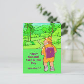 ハッピーナショナルハイキングデー11月17日 ポストカード (スタンド正面)