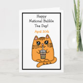 ハッピーナショナルバブルティーデー – 4月30日 カード (正面)