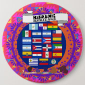 ハッピーナショナルヒスパニック伝統月学院 缶バッジ (正面)