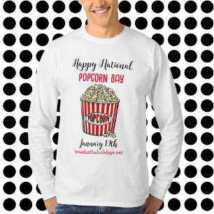 ハッピーナショナルポップコーンの日 – 1月19日 Tシャツ