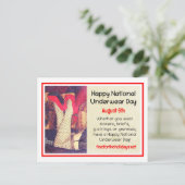 ハッピーナショナル下着威厳がある日6日 ポストカード (スタンド正面)