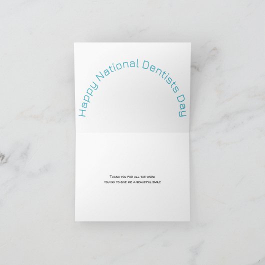 ハッピーナショナル歯科医の日 お折り込みありがとうカード サンキューカード (内部)