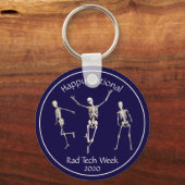 ハッピーナショナル素晴らしいテックウィークとスケルトン キーホルダー (正面)