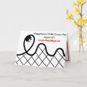 ハッピーナショナル・ジェットコースター・デー - 8月16日 カード (黄色い花)