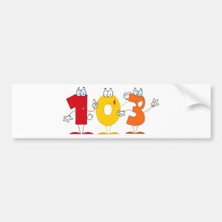 ハッピーナンバー103 バンパーステッカー