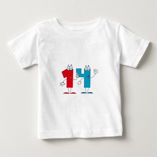 ハッピーナンバー14 ベビーTシャツ (正面)
