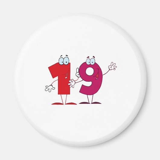 ハッピーナンバー19 マグネット (正面)