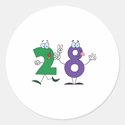 ハッピーナンバー28 ラウンドシール (正面)