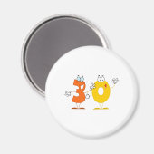 ハッピーナンバー30 マグネット (正面/裏面)