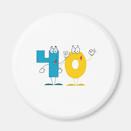 ハッピーナンバー40 マグネット (正面)