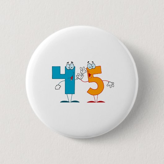 ハッピーナンバー45 缶バッジ (正面)