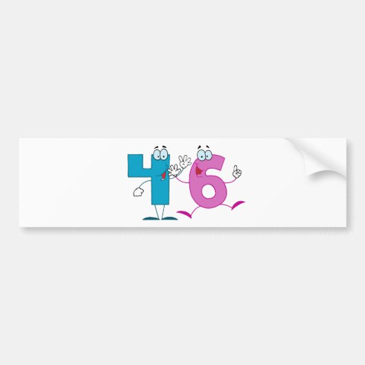 ハッピーナンバー46 バンパーステッカー (正面)