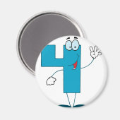 ハッピーナンバー4 マグネット (正面/裏面)