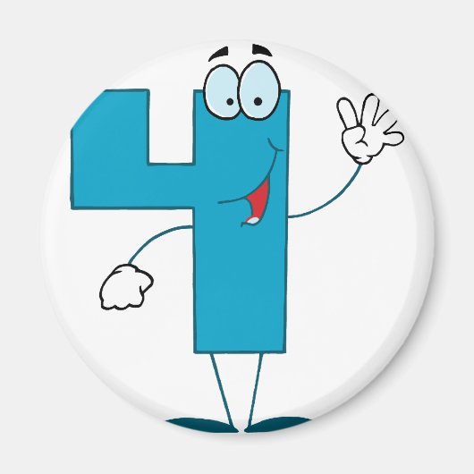 ハッピーナンバー4 マグネット (正面)