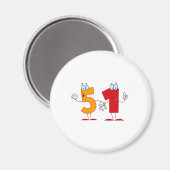 ハッピーナンバー51 マグネット (正面/裏面)