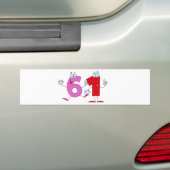 ハッピーナンバー61 バンパーステッカー (車上)