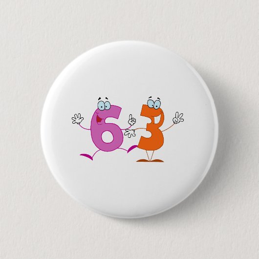 ハッピーナンバー63 缶バッジ (正面)