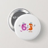 ハッピーナンバー63 缶バッジ (正面&裏面)