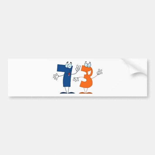ハッピーナンバー73 バンパーステッカー (正面)