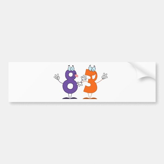ハッピーナンバー83 バンパーステッカー (正面)